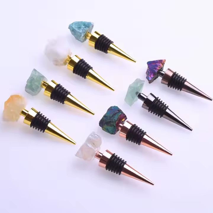 Natural Raw Crystal Healing Wine Stoppers