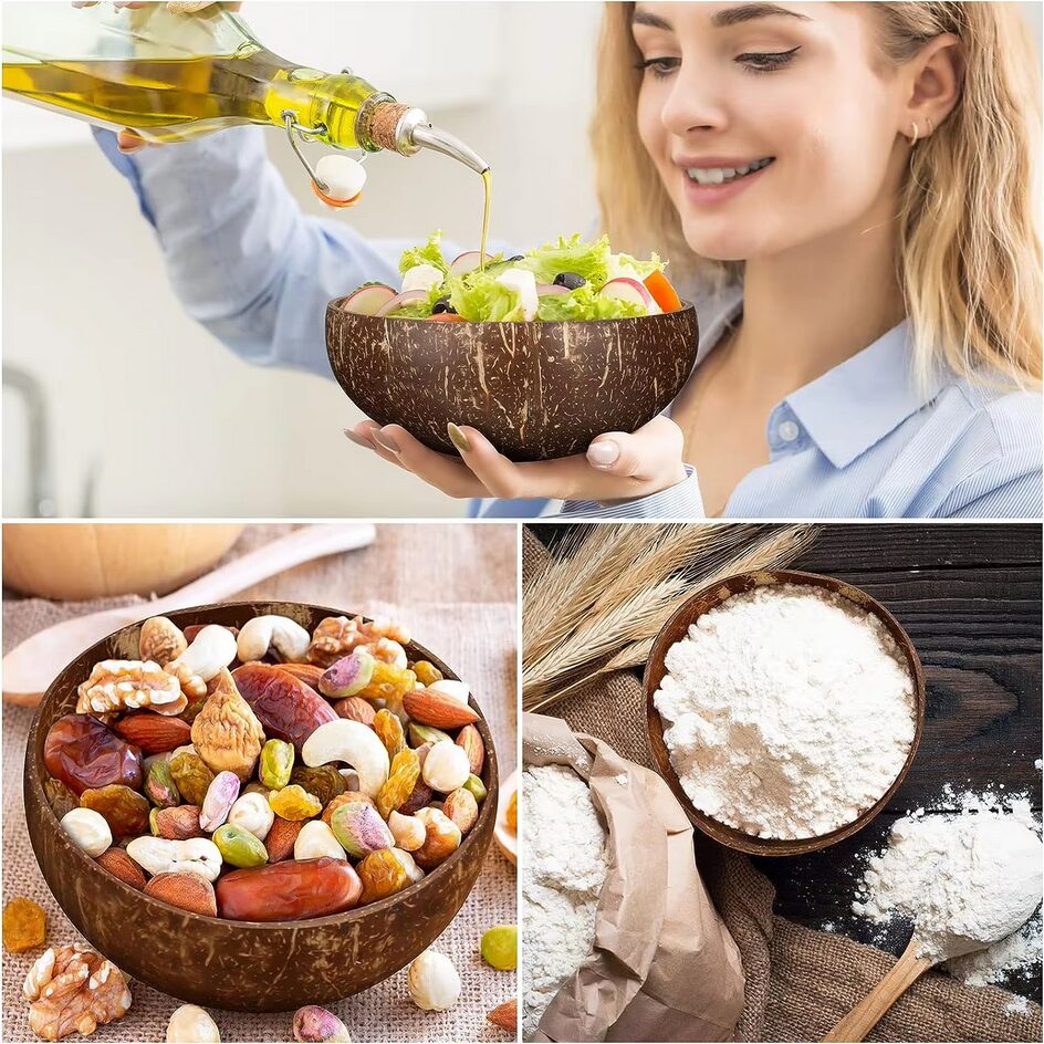 Natural Coconut Shell Bowls - Image 3